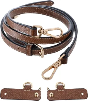 Genuine Leather Crossbody Strap and Conversion Kit for Longchamp Mini Bag Strap Kit - Durable, Easy to Install, and Stylish