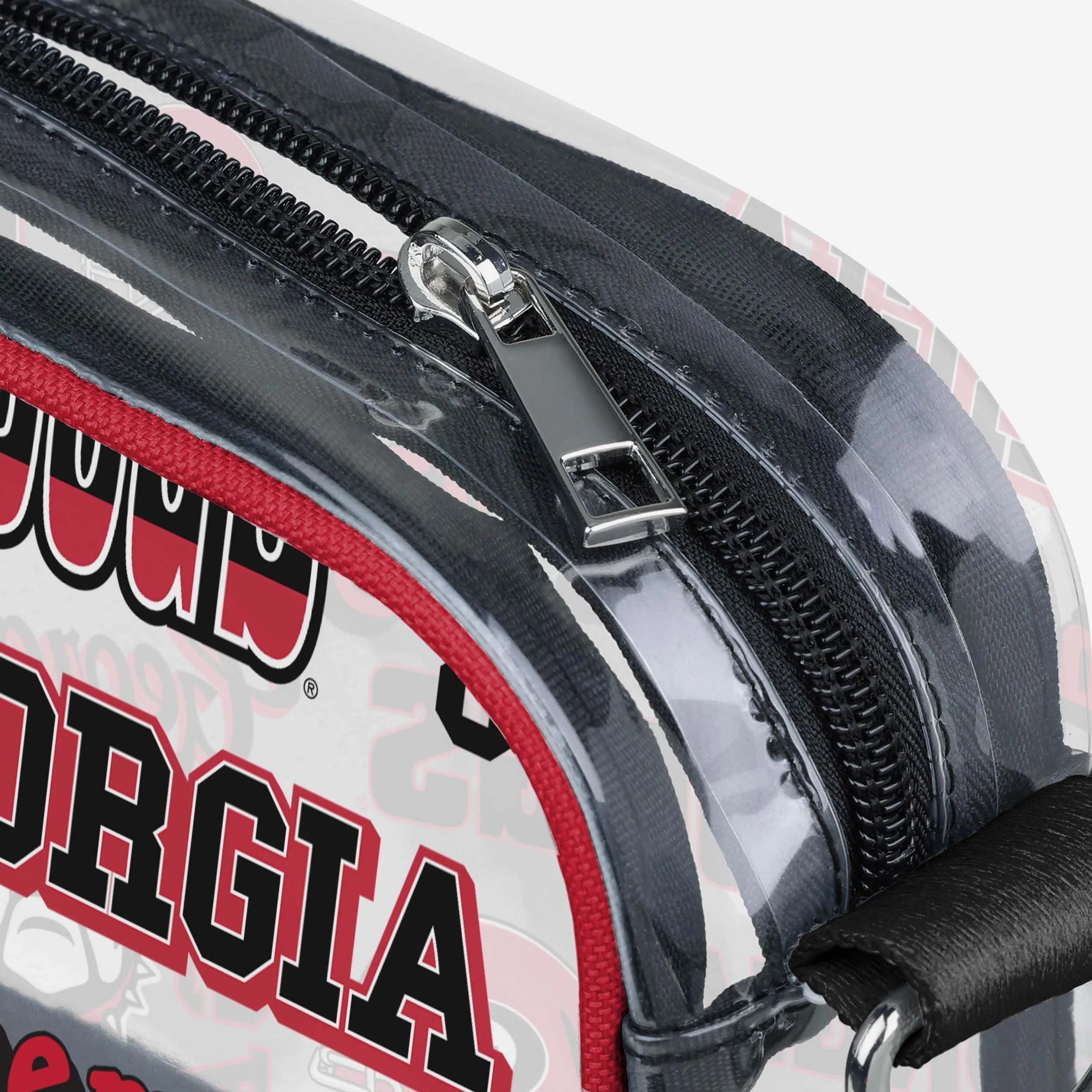 Georgia Bulldogs Repeat Retro Print Clear Crossbody Bag