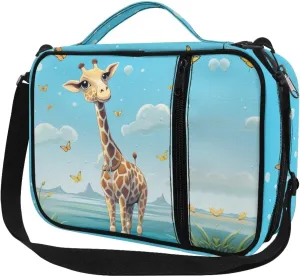 Giraffe Bible Covers for Women Men Crossbody Purse Tote Handbag Carrying Book Case Messenger Bag Portable Bible Pouch Hiking Cycling Travel Holiday