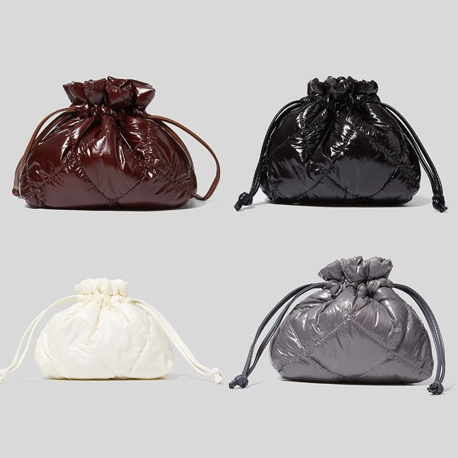 Gita Shine Nylon Puffer Pouch Bags - 4 Colors