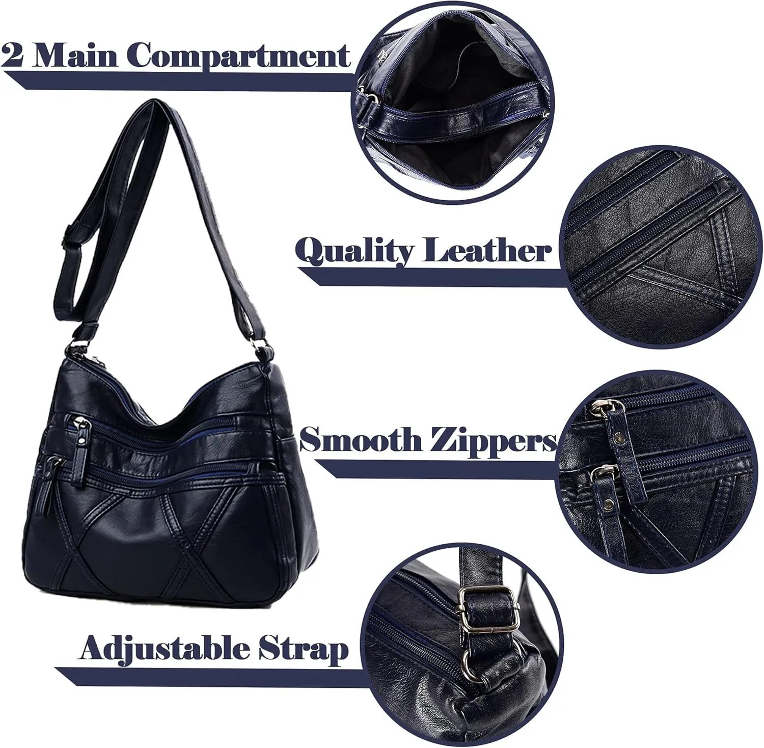 Gladdon Small Crossbody Bags for Women Leather Shoulder Purses Vegan Womens Cross body Bag Lightweight
