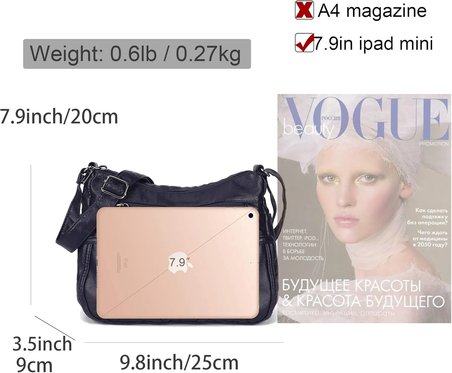 Gladdon Small Crossbody Bags for Women Leather Shoulder Purses Vegan Womens Cross body Bag Lightweight