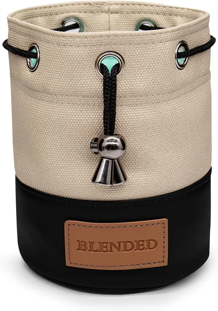 Golf Valuables Pouch,Bucket Waist Design Golf Pouch Bag with Drawstrings Golf Tee Bag Pouch Leather Golf Tee Pouch Golf Ball Bag for Men Women