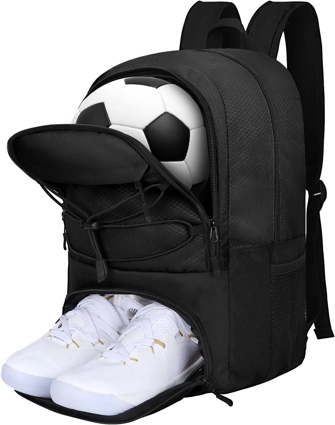 Goloni Soccer Backpack,Soccer Bag with Ball Holder & Shoe Compartment,Large Sports Bag for Basketball, Volleyball,Football