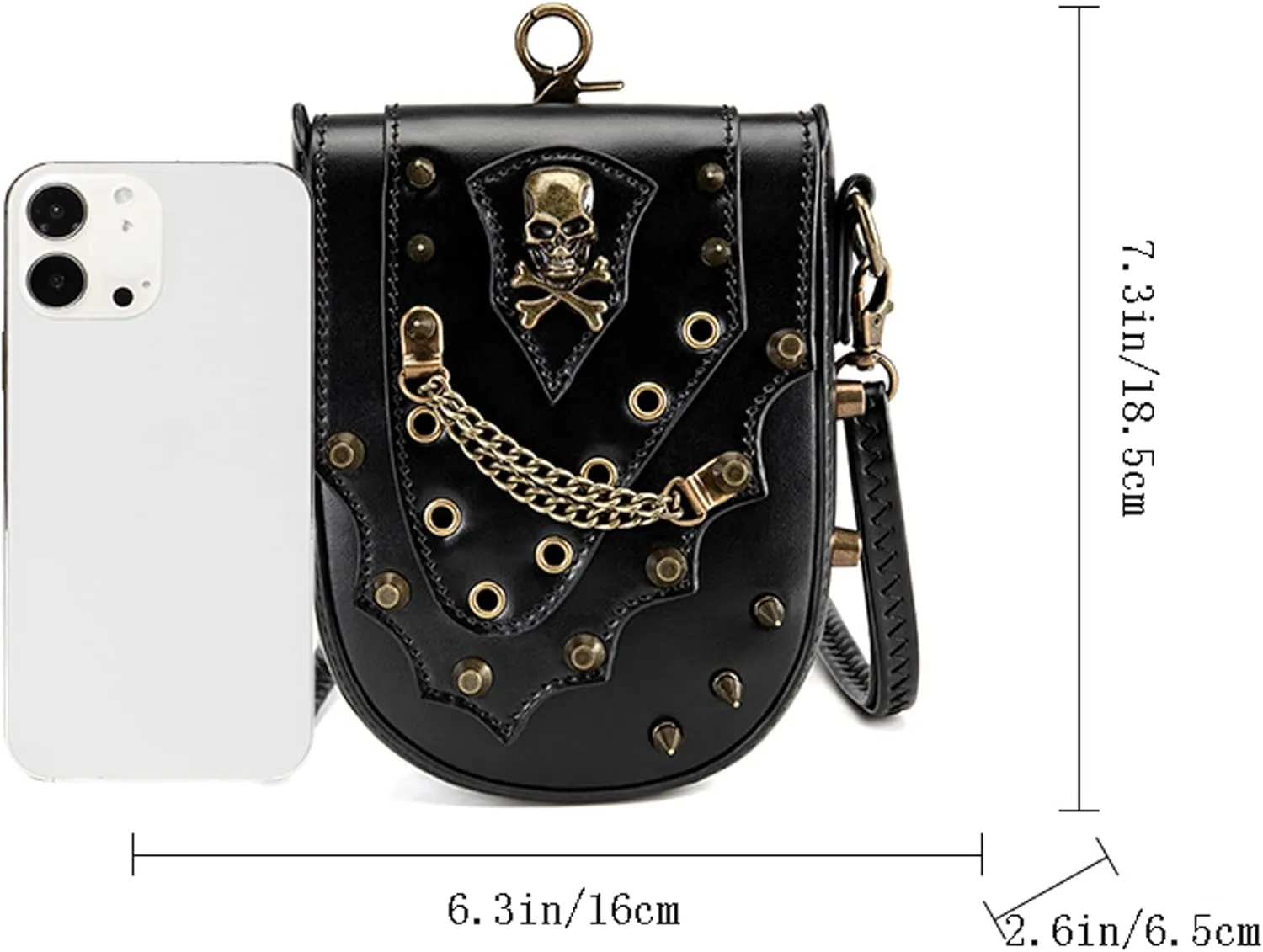 Gothic Owl Crossbody Bag Renaissance Accessories Shoulder Bag Steampunk Belt Pouch Women Cute Cell Phone Novelty Purse