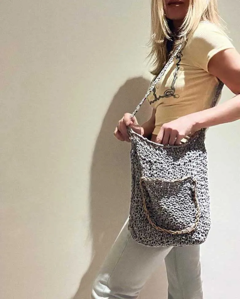 Gray Suede Crossbody