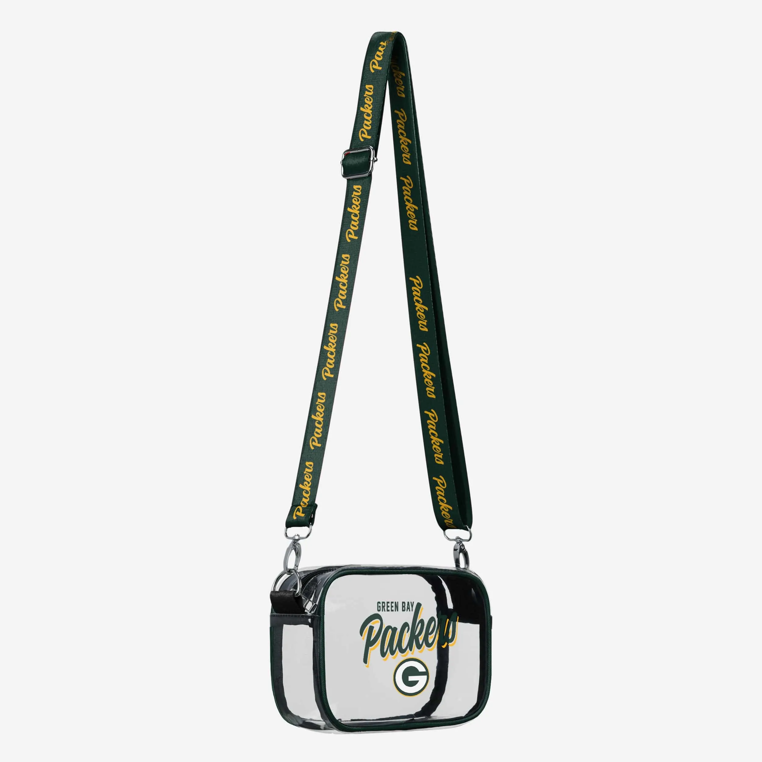 Green Bay Packers Monty Script Clear Crossbody Bag