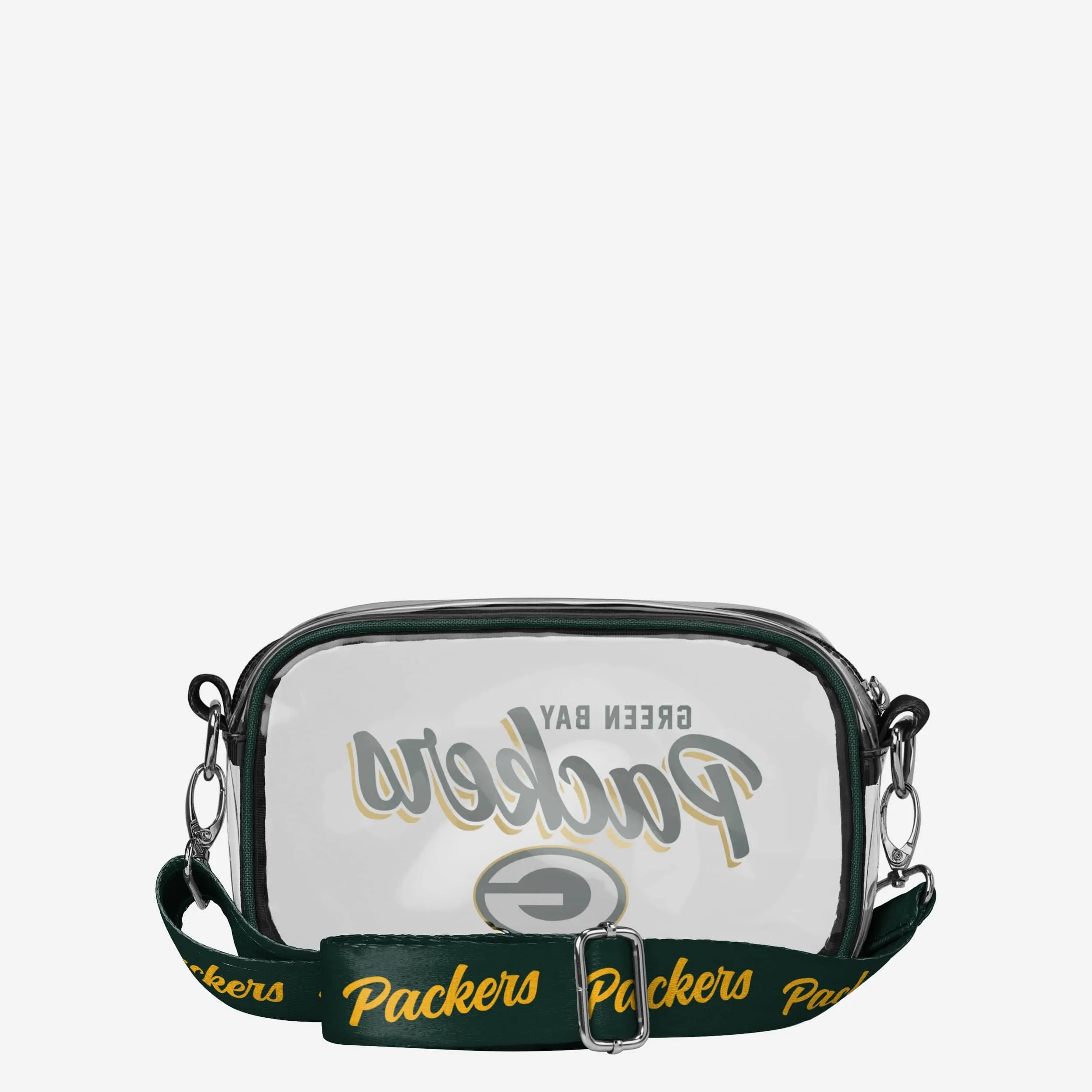 Green Bay Packers Monty Script Clear Crossbody Bag