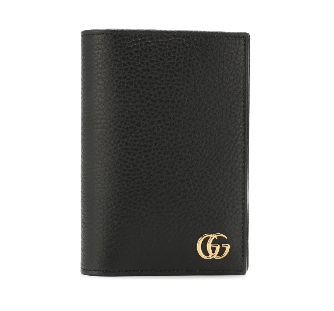 Gucci GG Marmont Passport Holder in Black