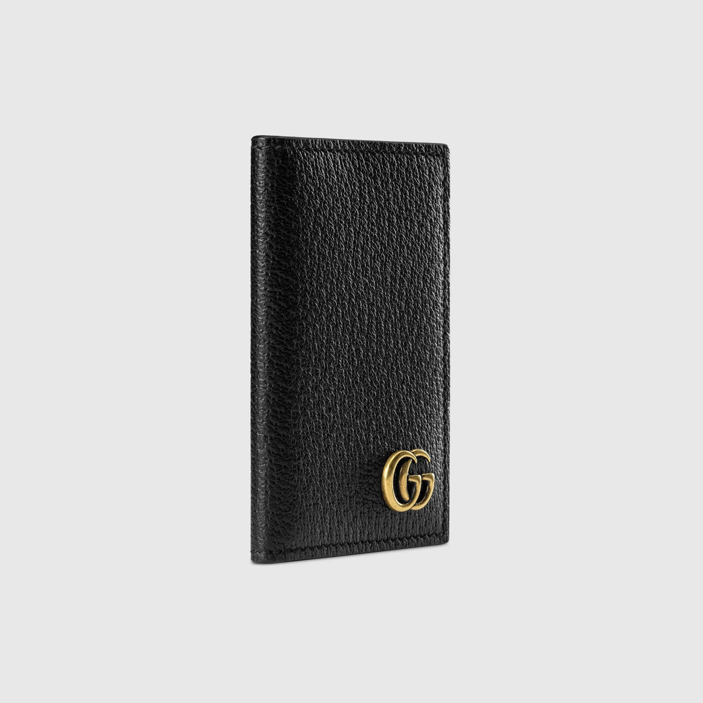 Gucci GG Marmont Passport Holder in Black