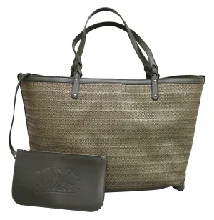 Gucci Women's  Straw LeatherCraft Tote Bag