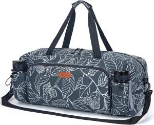 Gym Bag for Women Men, Yoga Mat Bag with Water Bottle Pocket and Wet Pocket, Travel Duffel Tote Bag for Plane, Workout, Swimming, Weekend Overnight Bag Carry on Hospital Holdalls