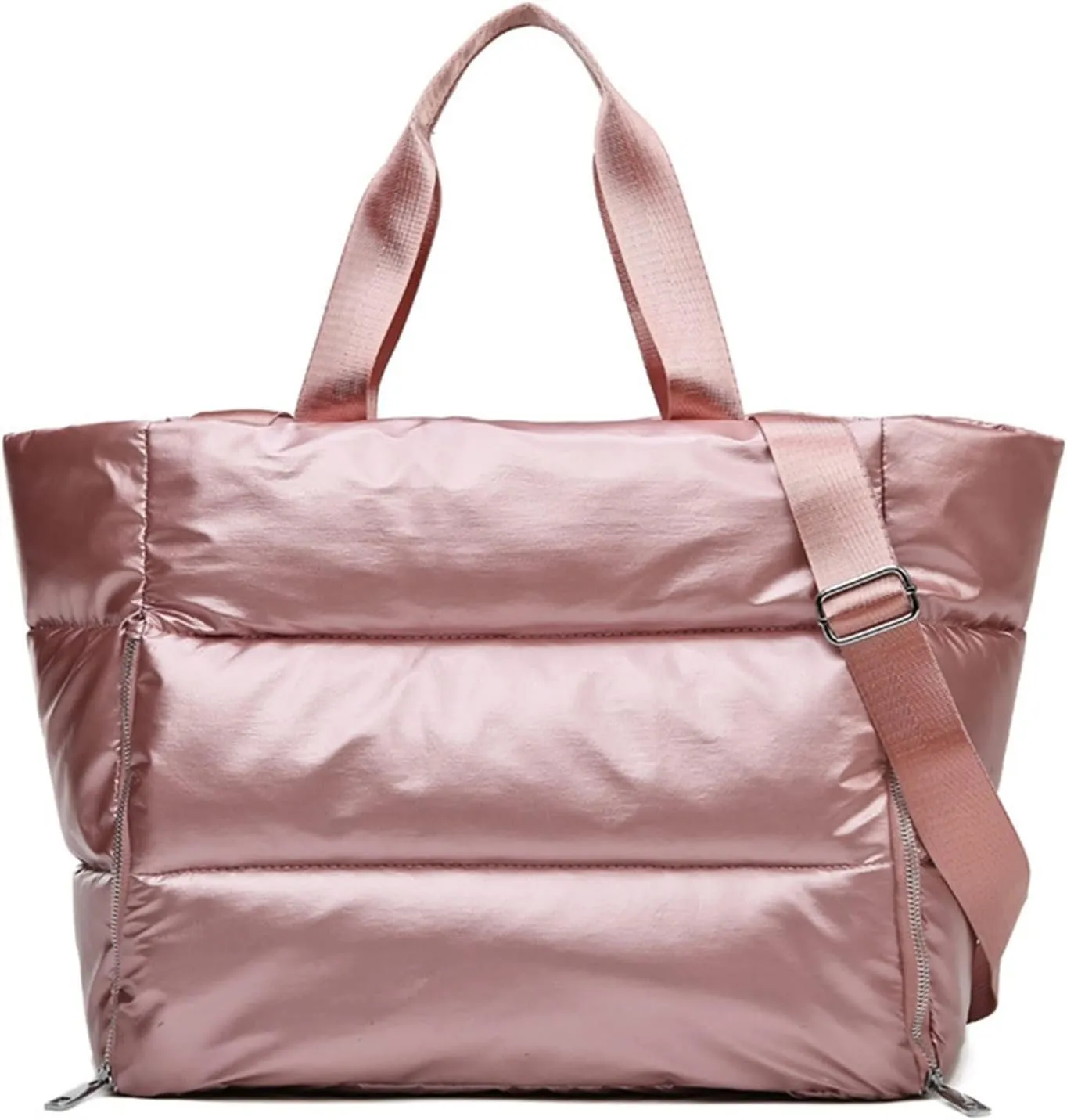 Gym for women Sports Waterproof Yoga Mat Organizer Weekend Travel Duffle Sport Fitness Shoulder Handbag (Pink)