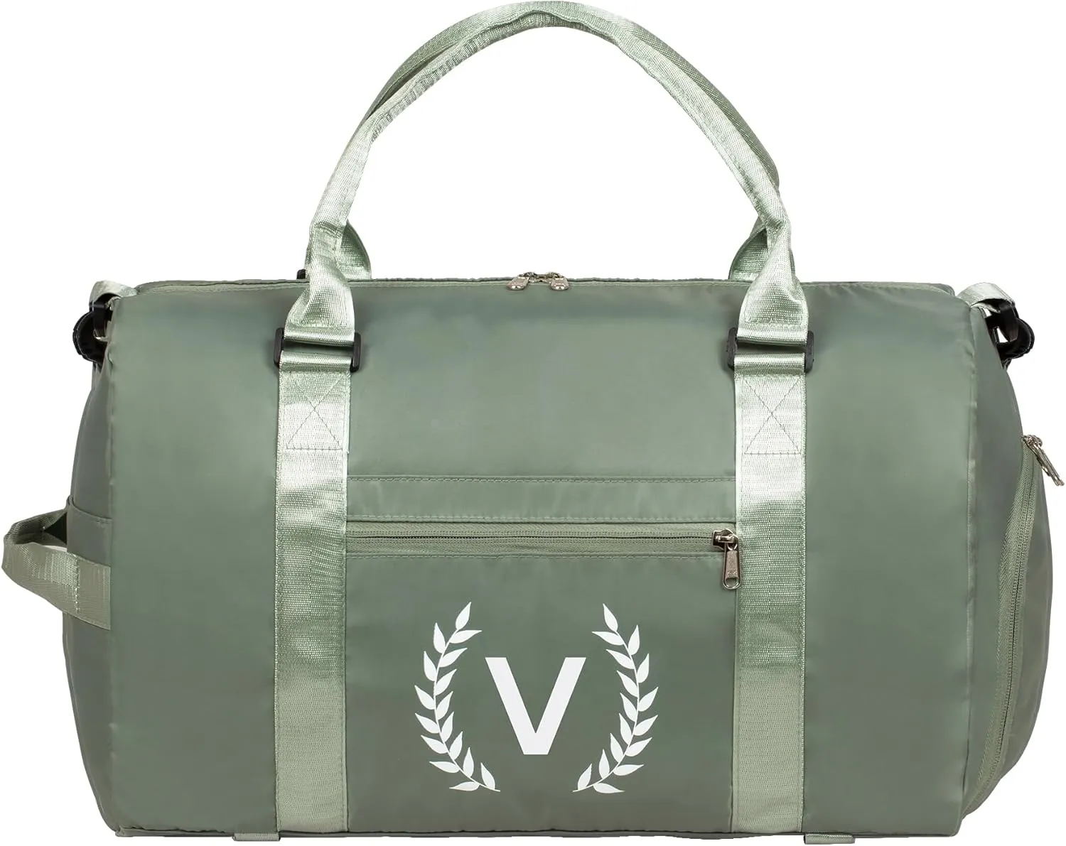 Gym-Travel Duffel Bag, Personalized Women's Duffle Bag with Shoe Compartment, Sports Bag for Yoga & Dance, Red, Size V