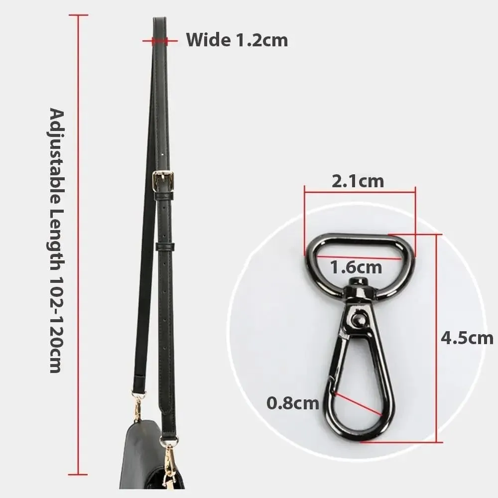 Handbag Strap 1.2cm Wide Genuine Leather Bag Strap Handbag Crossbody Bag Durable Belt Replacement Modifications Shoulder Strap Bag Accessories Bag Straps