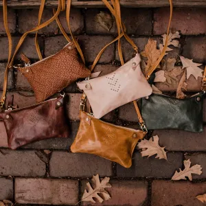 Handmade Small Leather Crossbody Purse For Women - Available in Black Brown and 40  Other Leather Options Including Suede