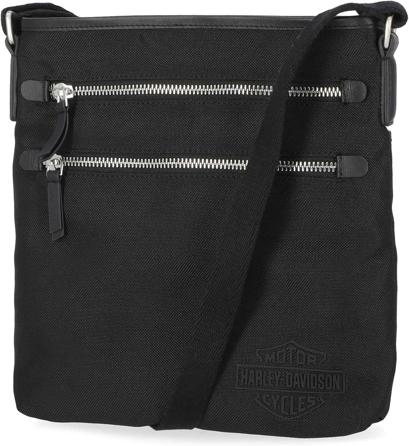 Harley-Davidson Women's Classic Codura Genuine Leather/Canvas Crossbody Purse