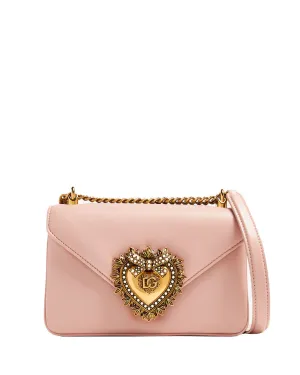 Heart Chain Shoulder Bag in Pink