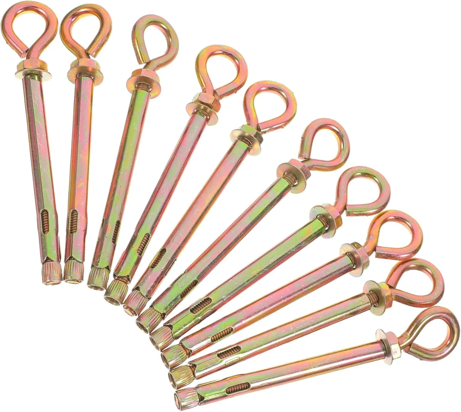 Heavy Duty Swing Hangers 10pcs Ceiling Hooks Expansion Eye Bolts Galvanized Lifting Ring Concrete Anchors