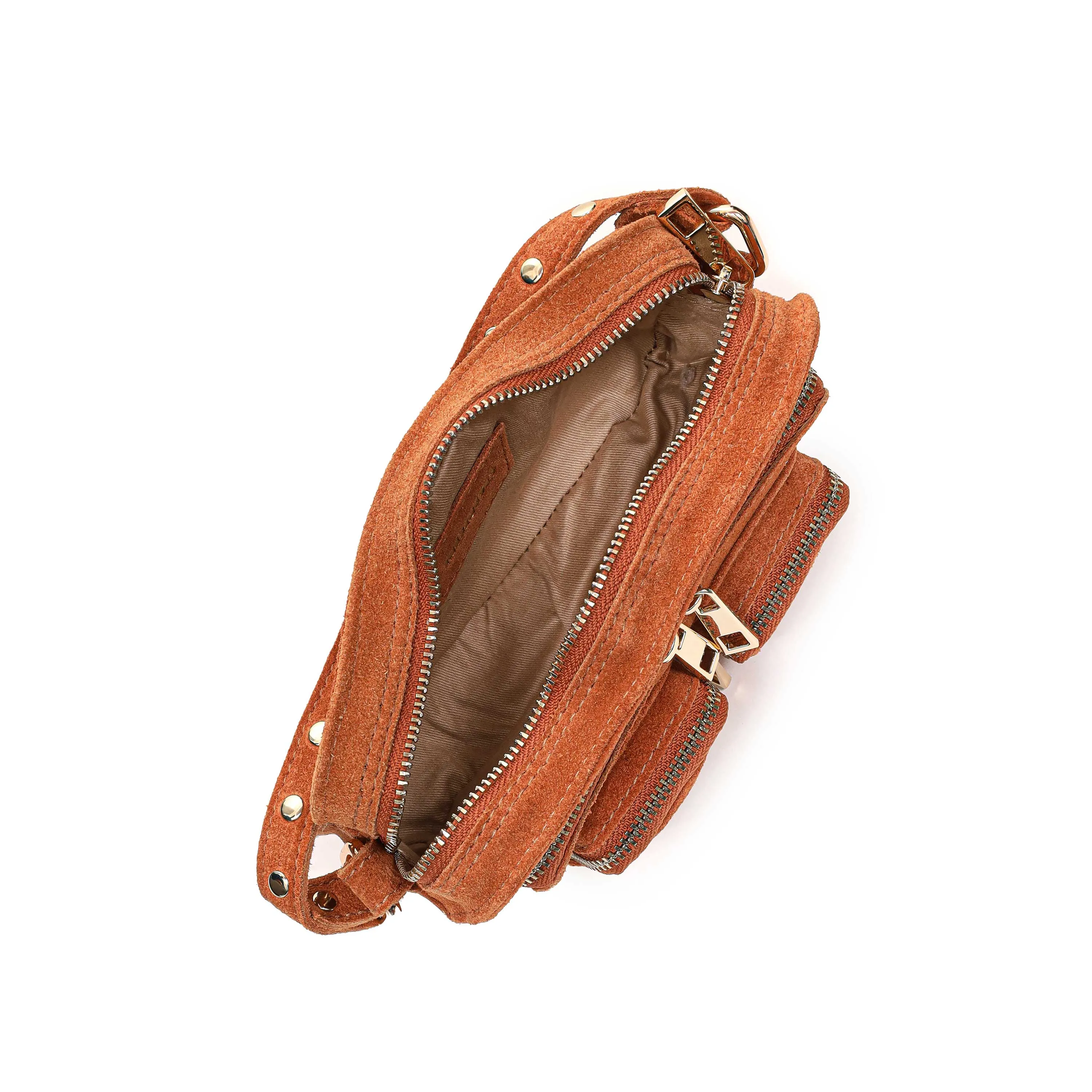 Helena Chain Suede Toffee w. Gold