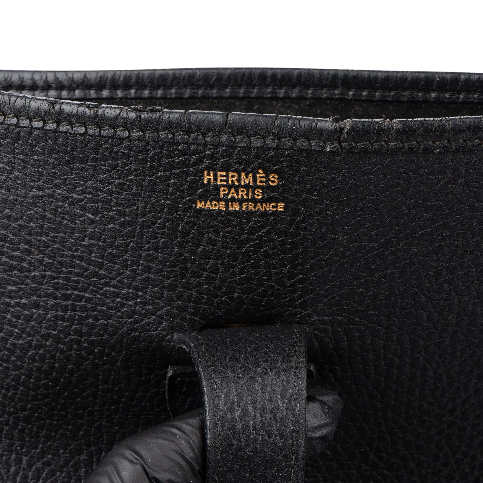 Hermès Noir Evelyne GM Ardennes Crossbody Bag