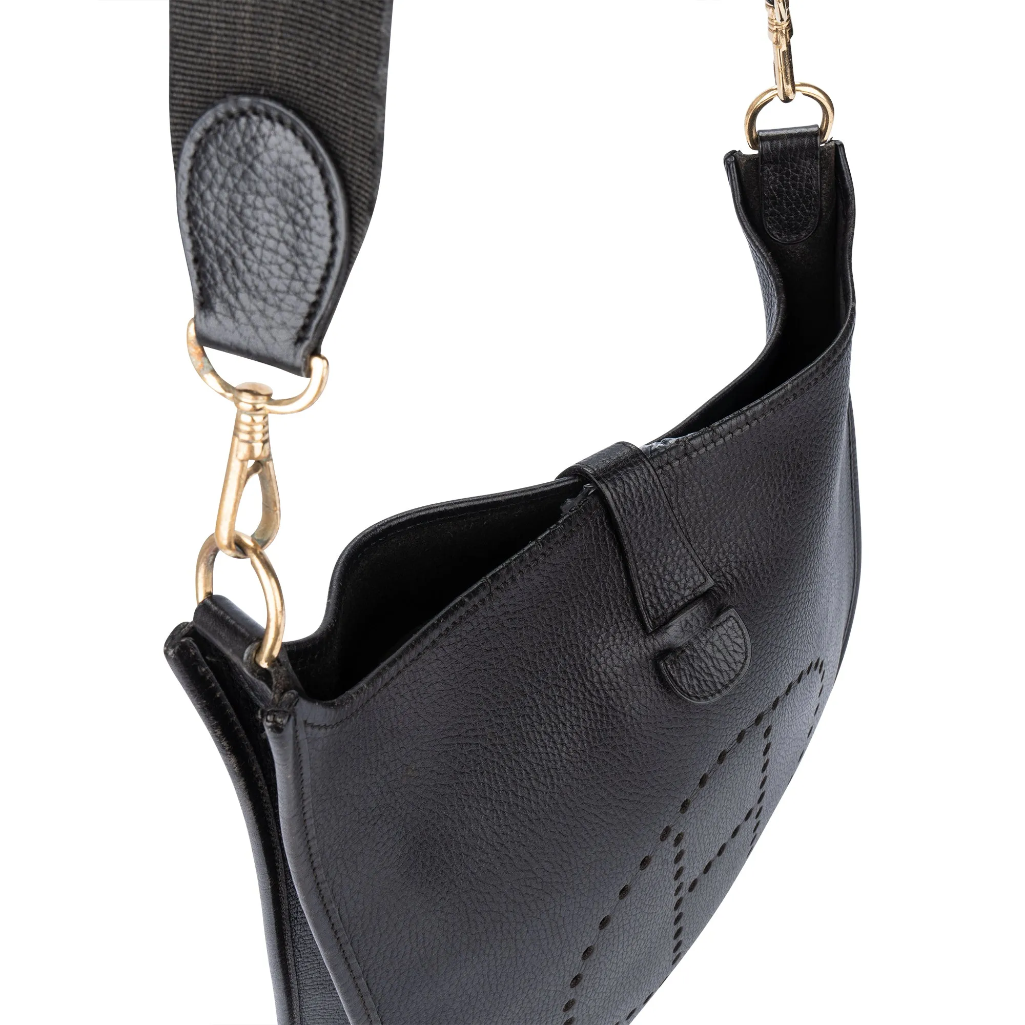 Hermès Noir Evelyne GM Ardennes Crossbody Bag