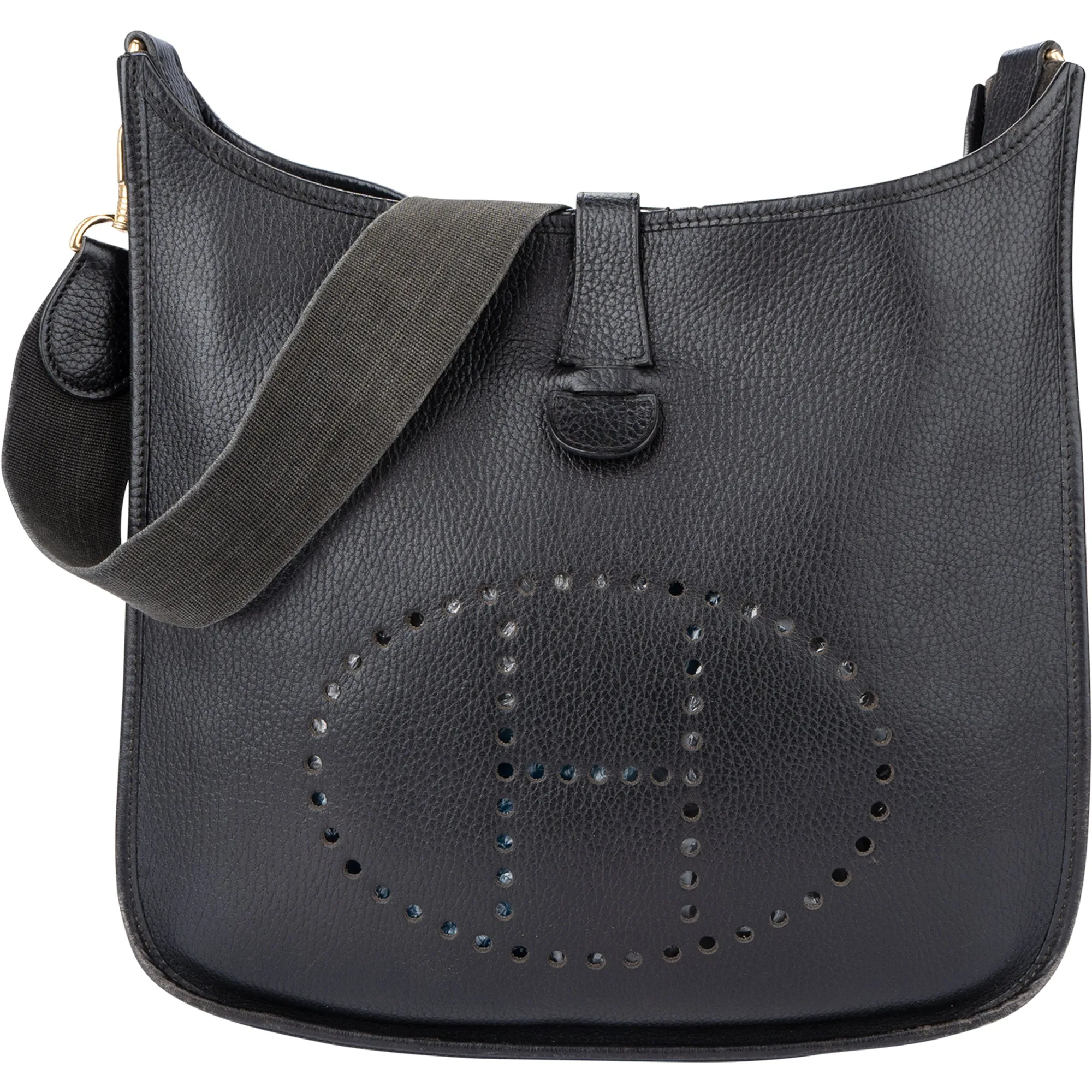 Hermès Noir Evelyne GM Ardennes Crossbody Bag