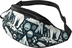 Hiking Fanny Pack Polar-Bear-Nail-Iceberg Crossbody Waist Bag Lightweight Belt Bag