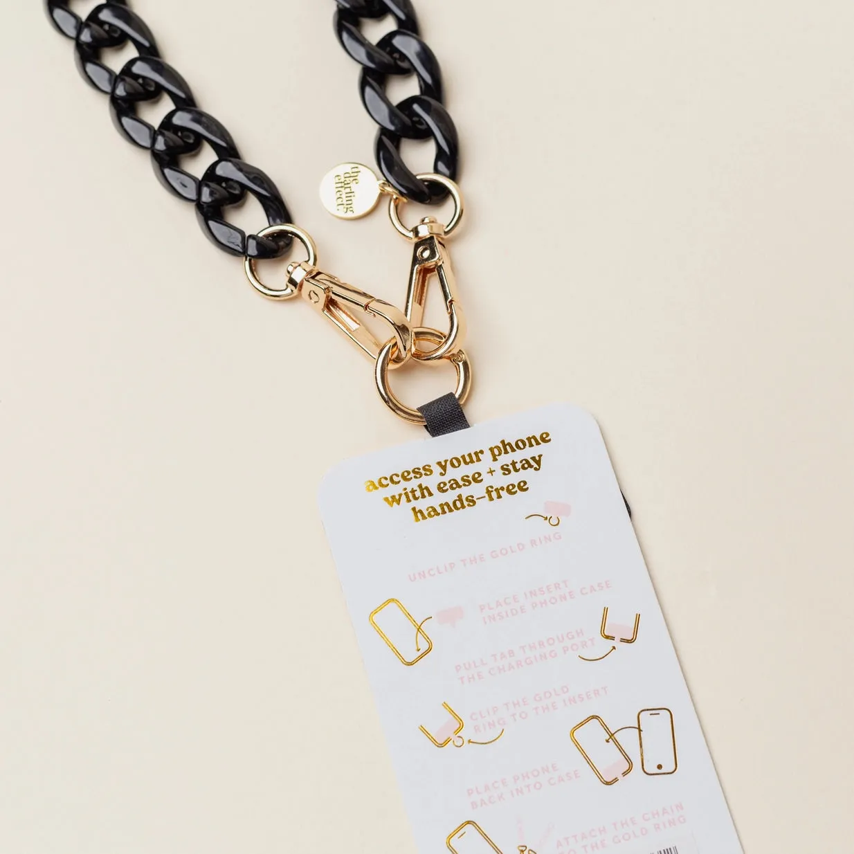 Hold the Phone Crossbody Chain | Black