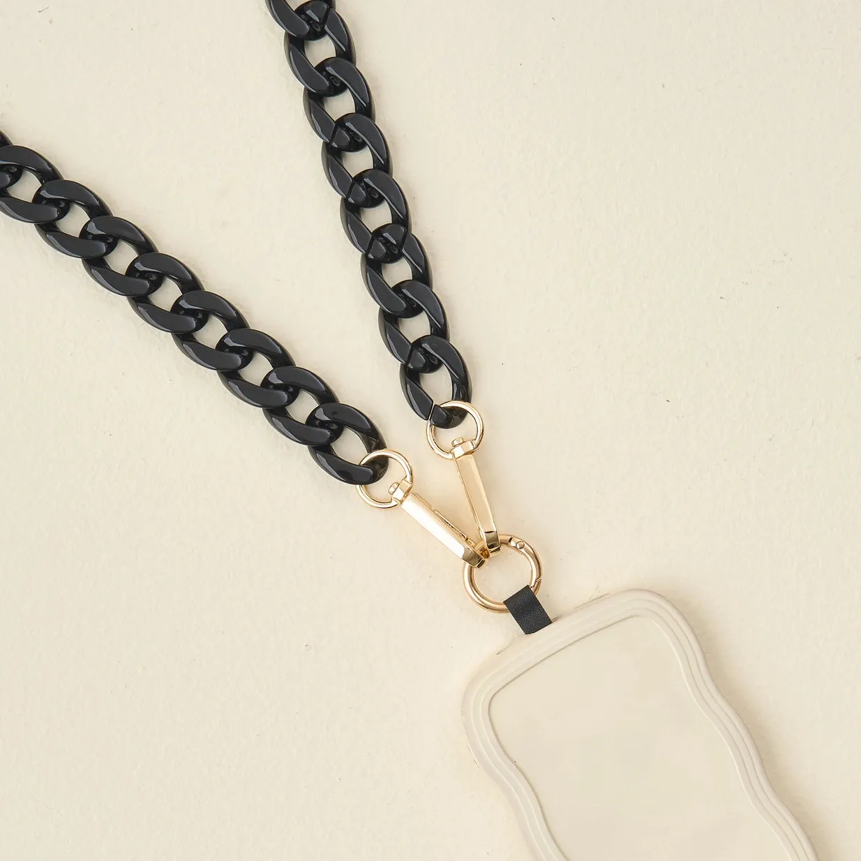 Hold the Phone Crossbody Chain | Black