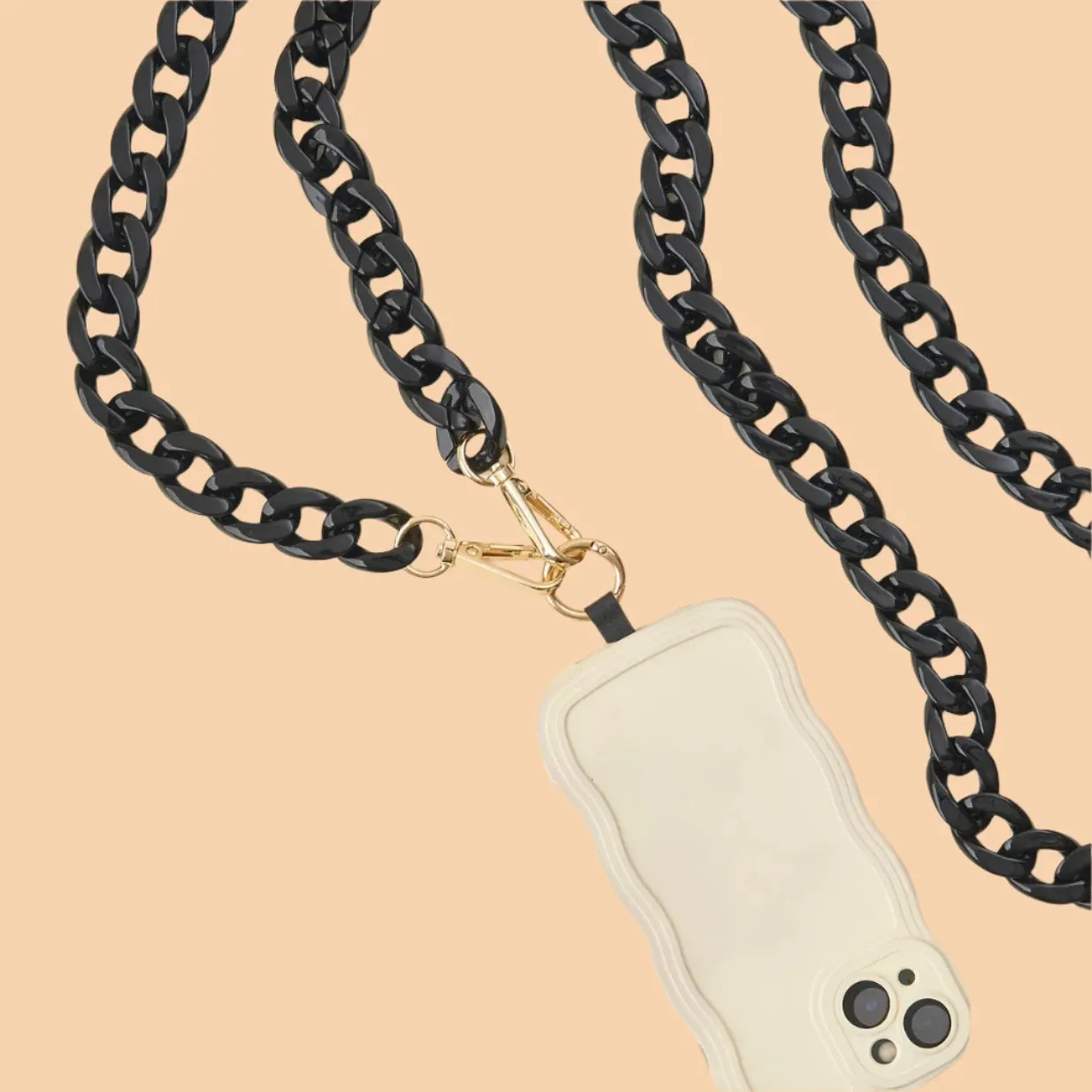 Hold the Phone Crossbody Chain | Black