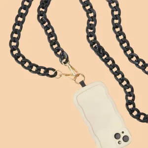 Hold the Phone Crossbody Chain | Black