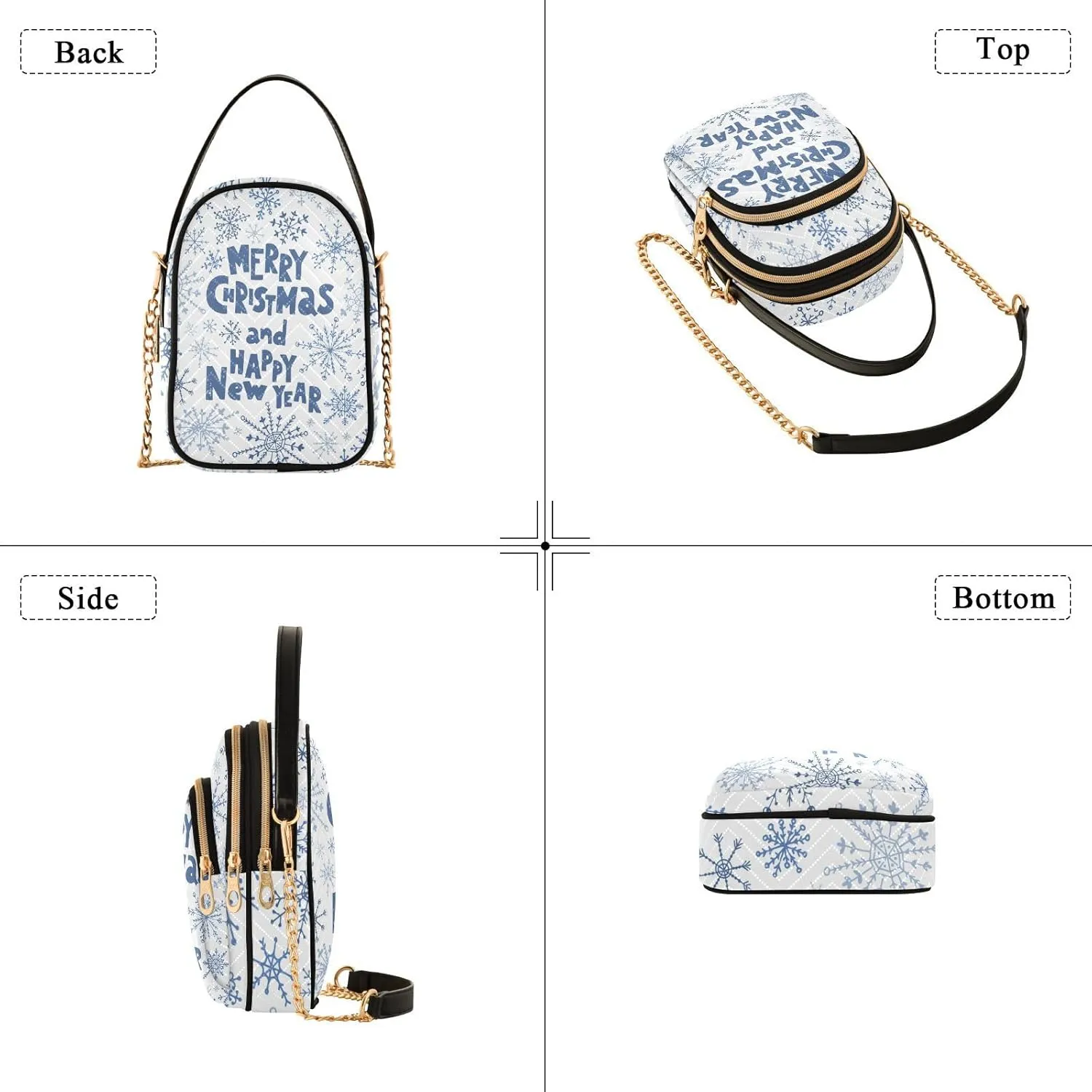 Holiday Festive Cell Phone Purse Crossbody Handbag Durable Shoulder Bag Travel Pouch