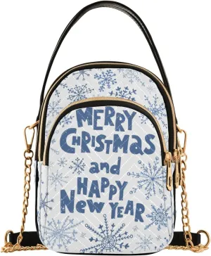 Holiday Festive Cell Phone Purse Crossbody Handbag Durable Shoulder Bag Travel Pouch