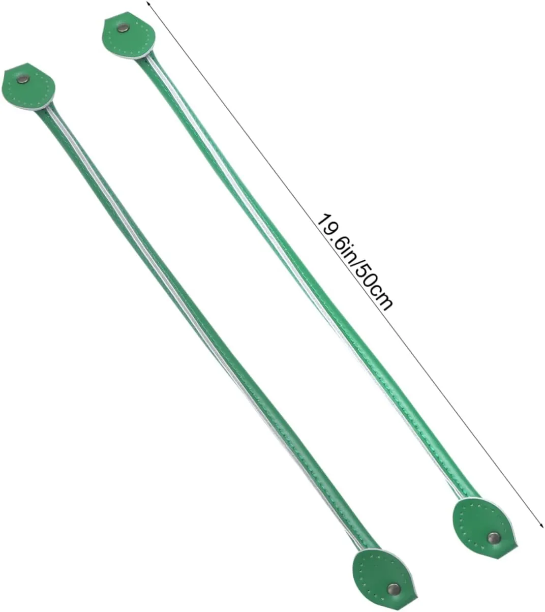 Homoyoyo 1 Pair Green Cowhide Leather Bag Strap Durable Replacement Handle for DIY Handbag Sewing for Crossbody and Tote Bags Fashionable and Sturdy Accessory