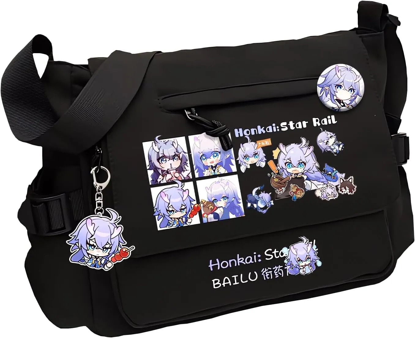 Honkai Star Rail Handbag Argenti Crossbody Bag Cute Single Shoulder Bag Adult 3D Print Anime Backpack Bag