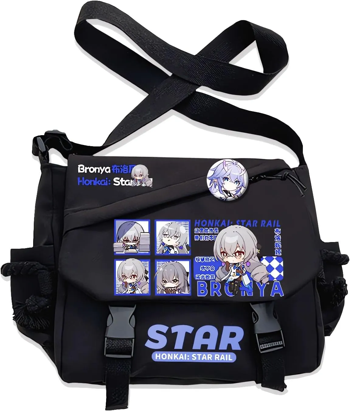 Honkai Star Rail Handbag Kafka Crossbody Bag Single Shoulder Bag Adult Anime 3D Print Backpack Black Bag