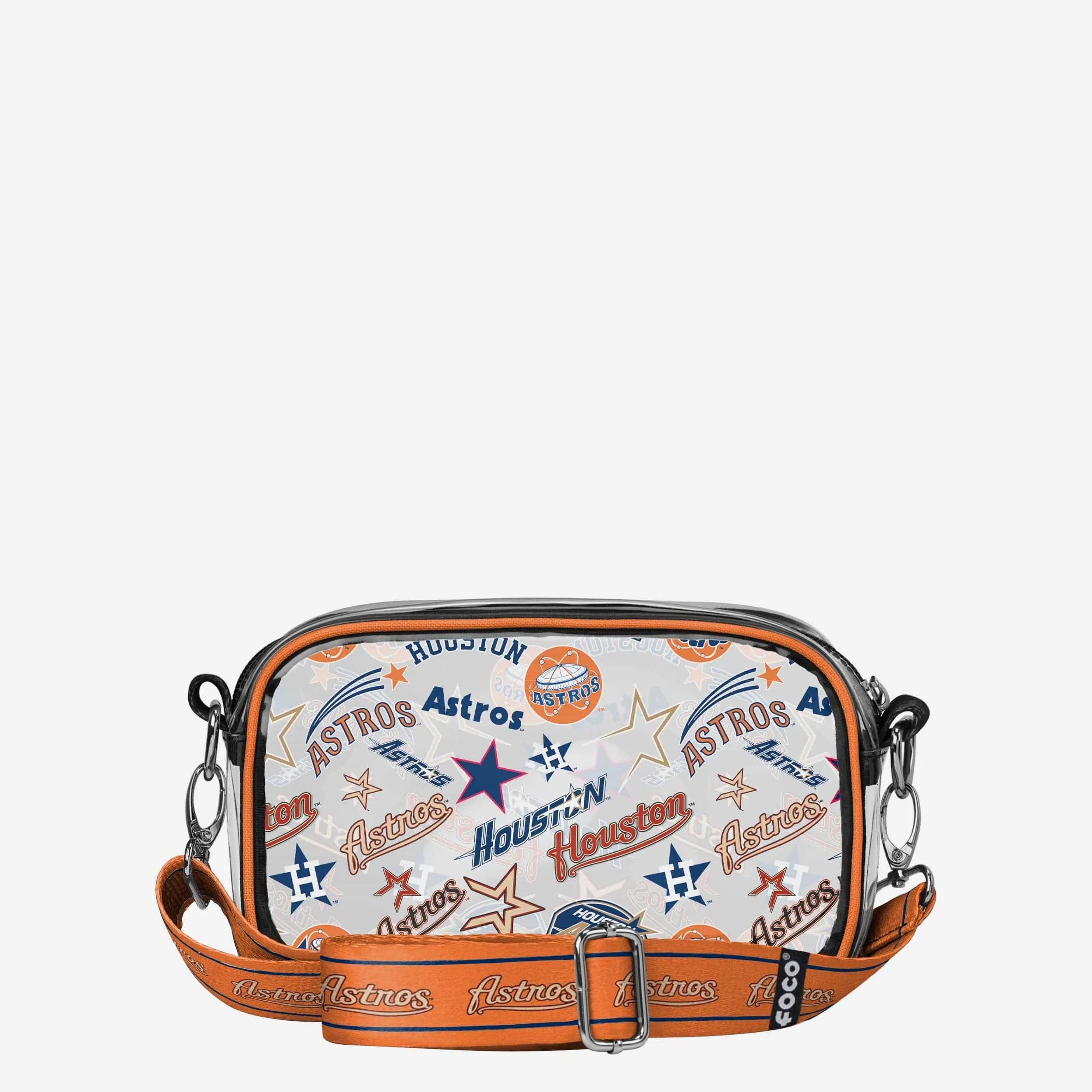 Houston Astros Repeat Retro Print Clear Crossbody Bag