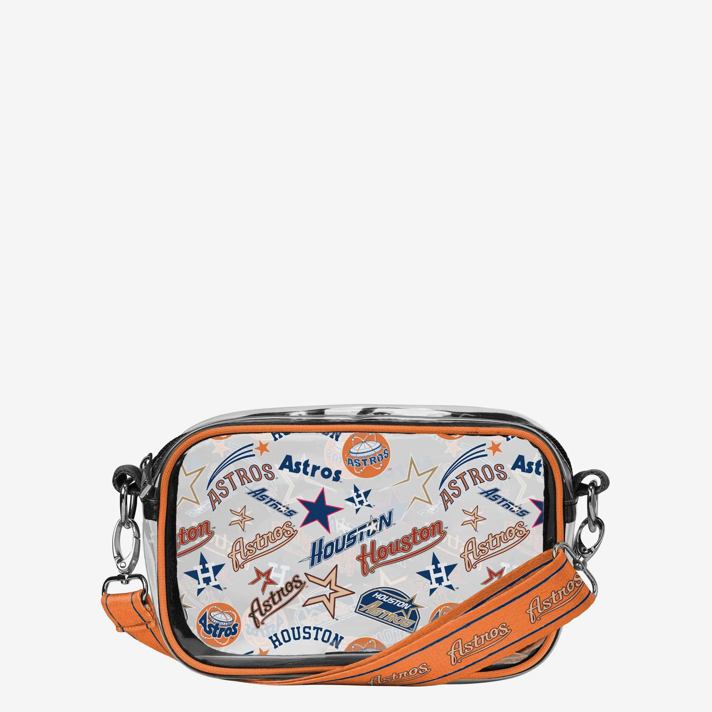 Houston Astros Repeat Retro Print Clear Crossbody Bag