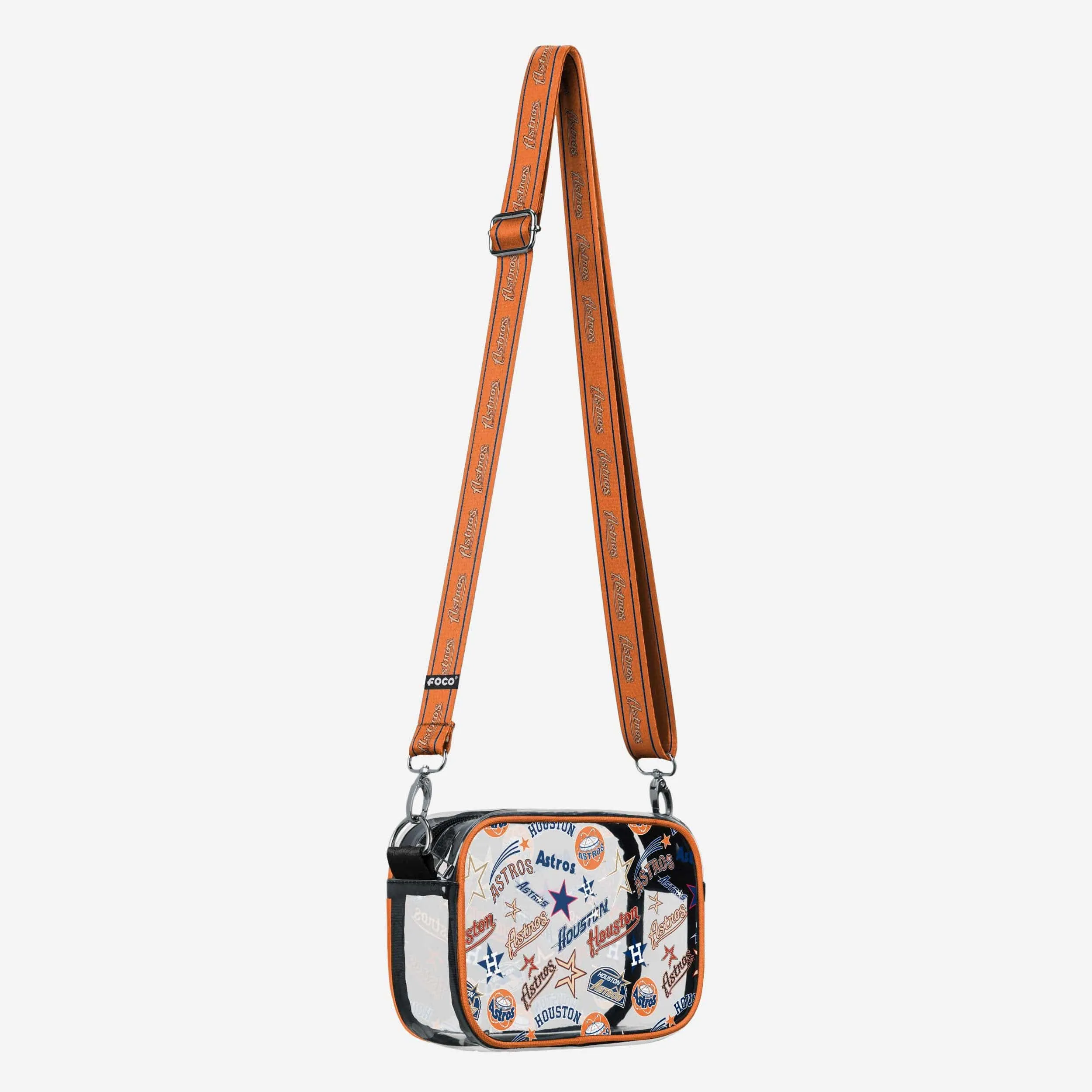 Houston Astros Repeat Retro Print Clear Crossbody Bag