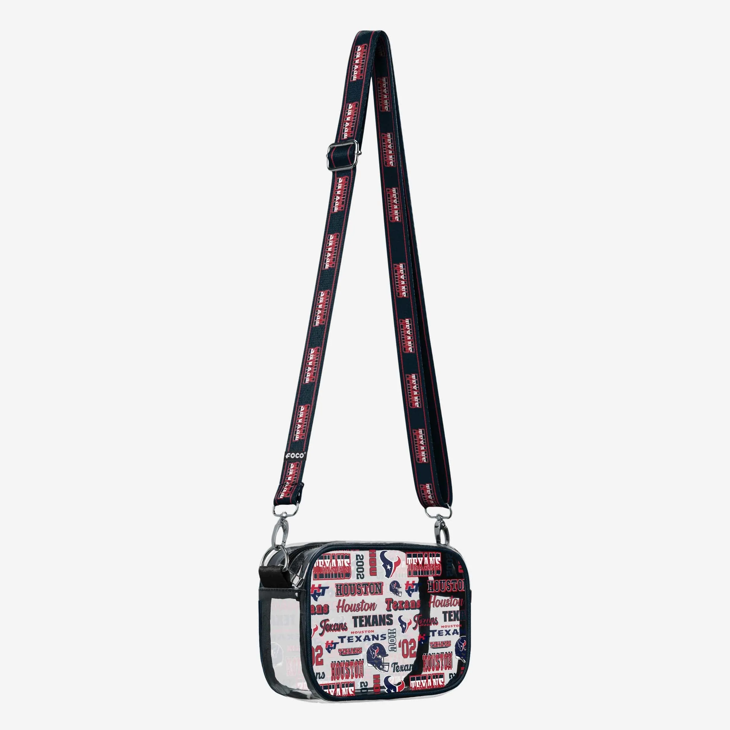 Houston Texans Repeat Retro Print Clear Crossbody Bag
