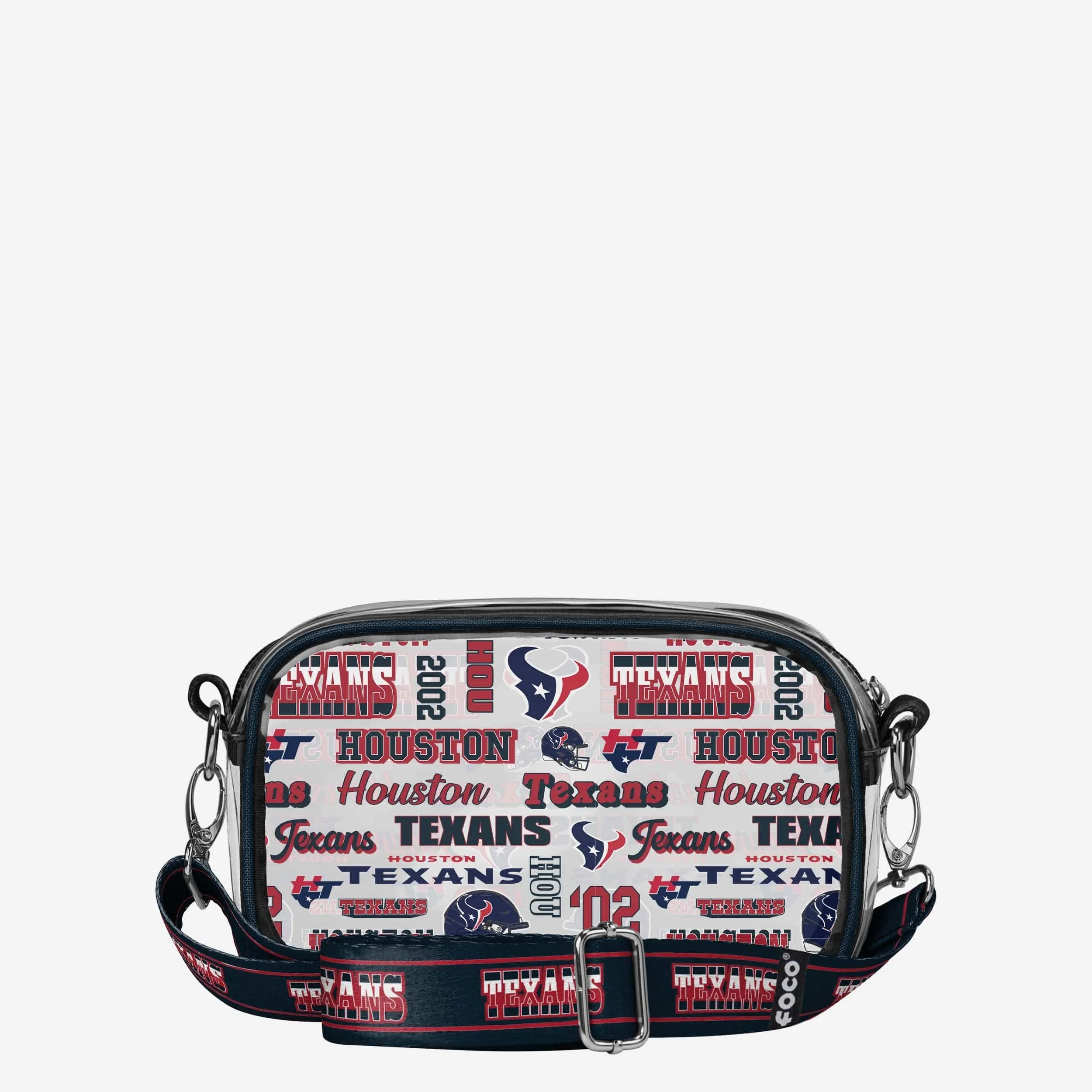 Houston Texans Repeat Retro Print Clear Crossbody Bag
