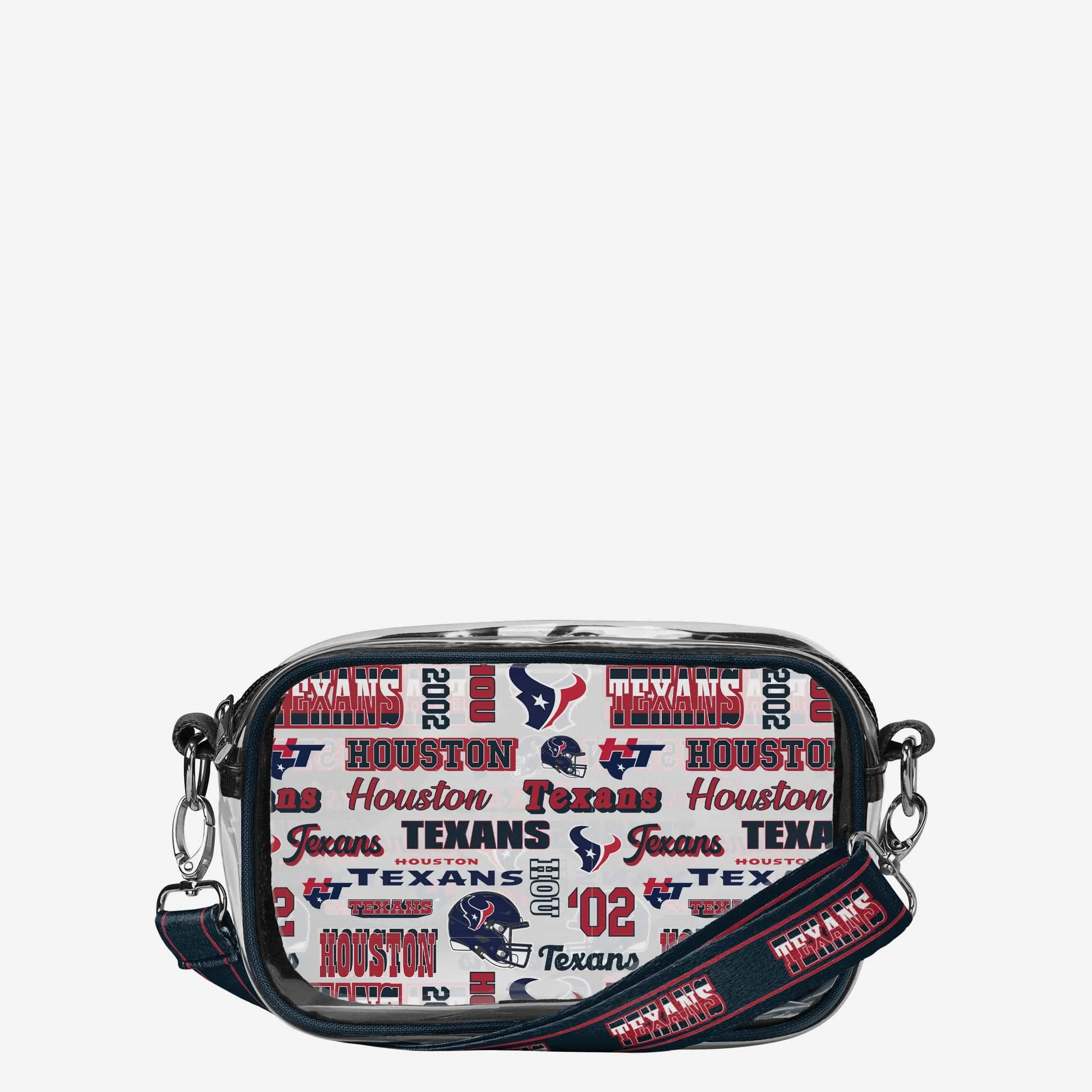 Houston Texans Repeat Retro Print Clear Crossbody Bag