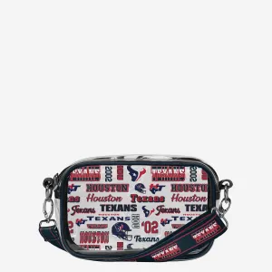 Houston Texans Repeat Retro Print Clear Crossbody Bag