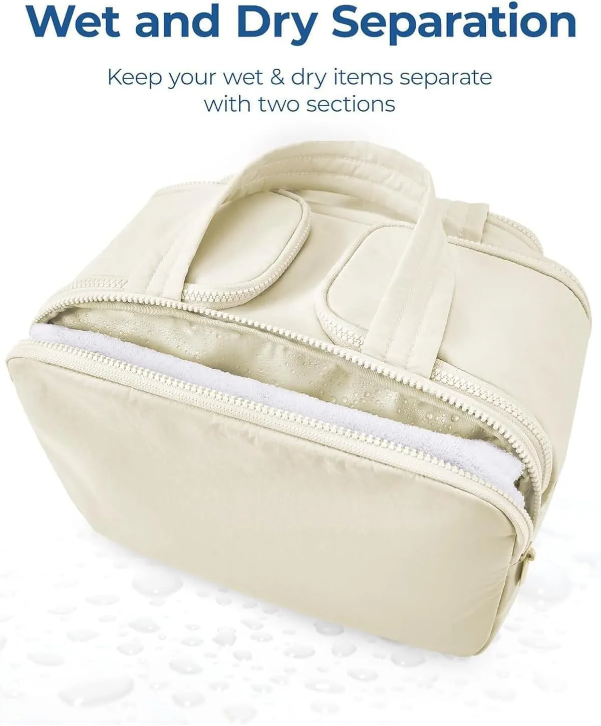 Humidity Travel Cosmetic Bag, Humidity Large Capacity Wide-Open Travel Cosmetic Bags, Humi-dity Toiletry Bag, 0.6lb Ultra Lightweight Toiletry Organizer with Handle for Traveling (Purple)