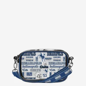 Indianapolis Colts Repeat Retro Print Clear Crossbody Bag