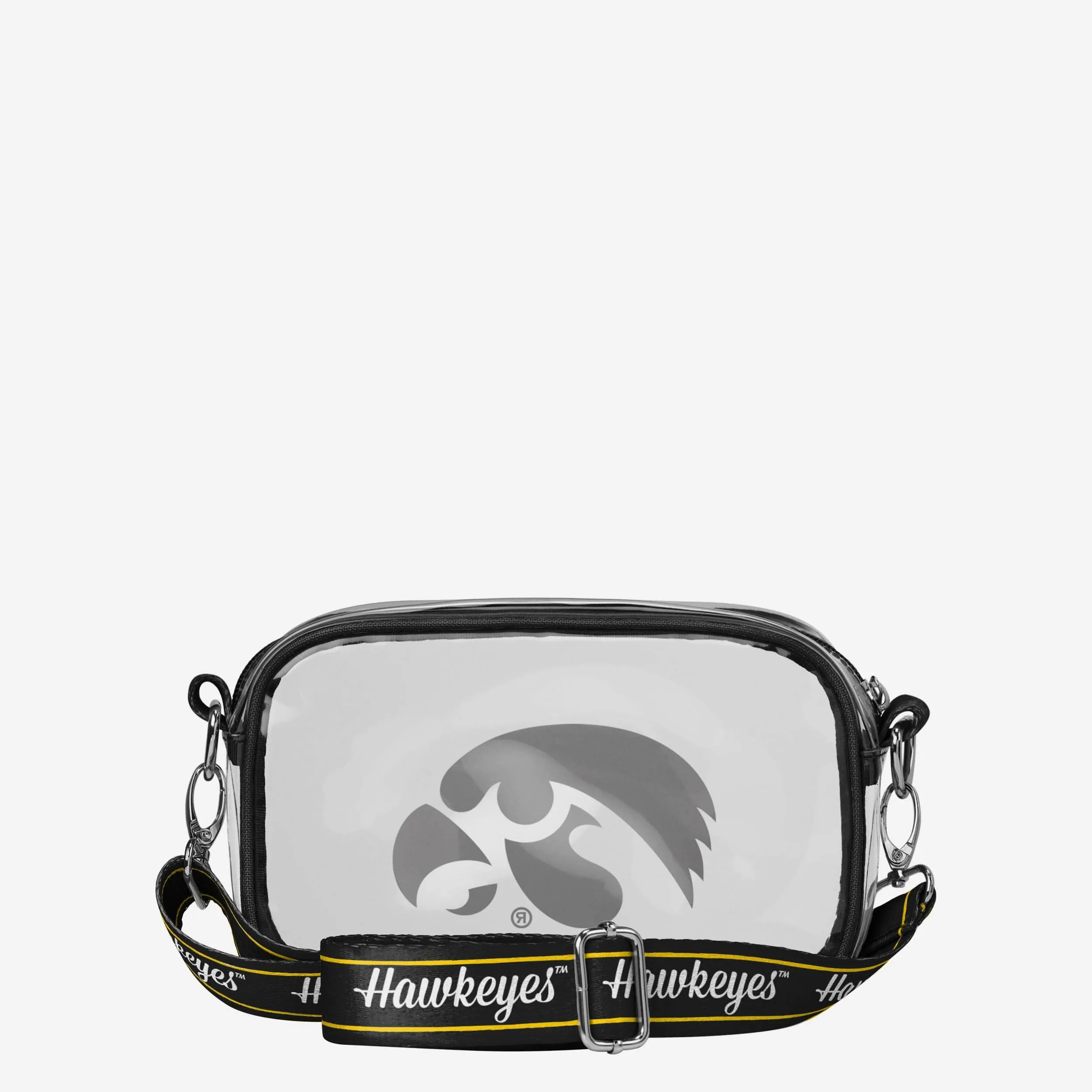 Iowa Hawkeyes Team Stripe Clear Crossbody Bag
