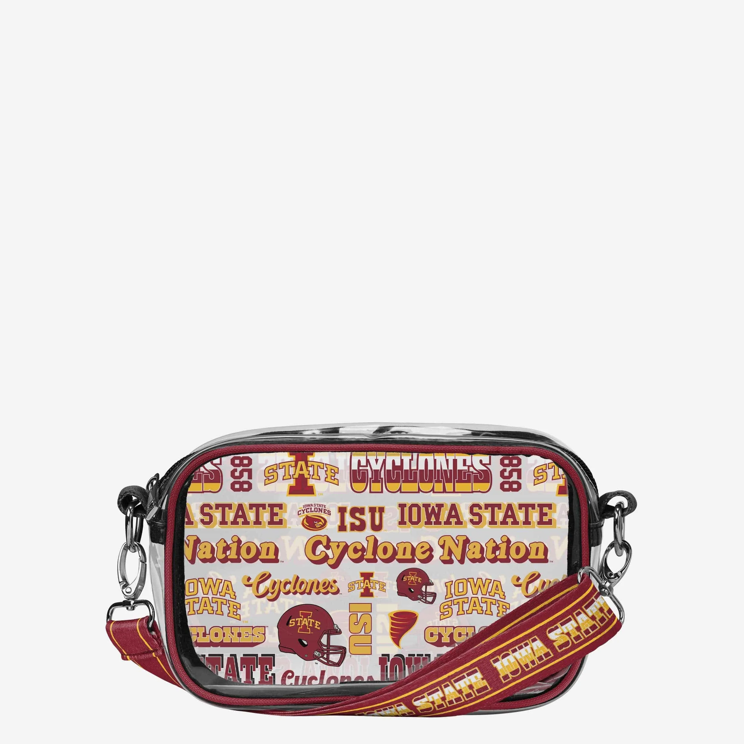Iowa State Cyclones Repeat Retro Print Clear Crossbody Bag