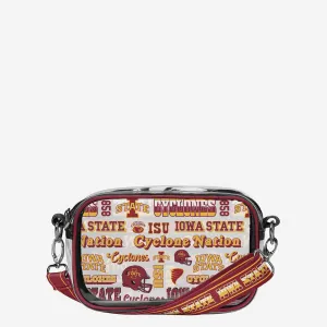 Iowa State Cyclones Repeat Retro Print Clear Crossbody Bag