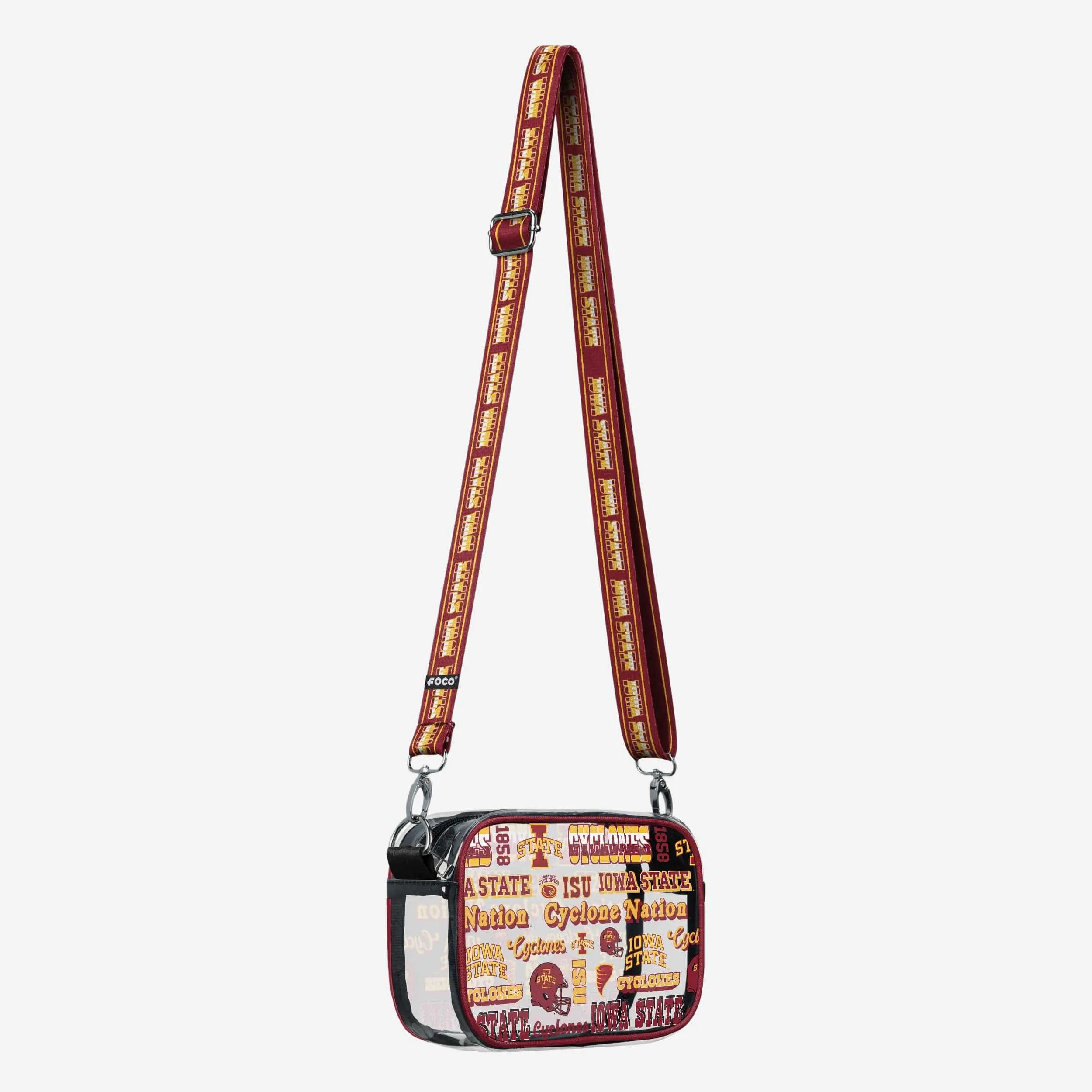 Iowa State Cyclones Repeat Retro Print Clear Crossbody Bag